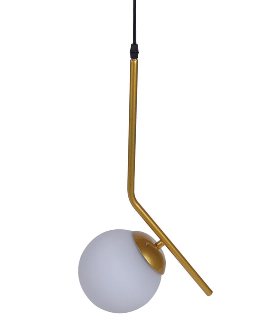 Homesake® Mid Century Modern Light Chandelier Lighting, White Frosted Glass Globe Lampshade Pendant Indoor Hanging Light Fixture (Rubbed Bronze Tilt L)