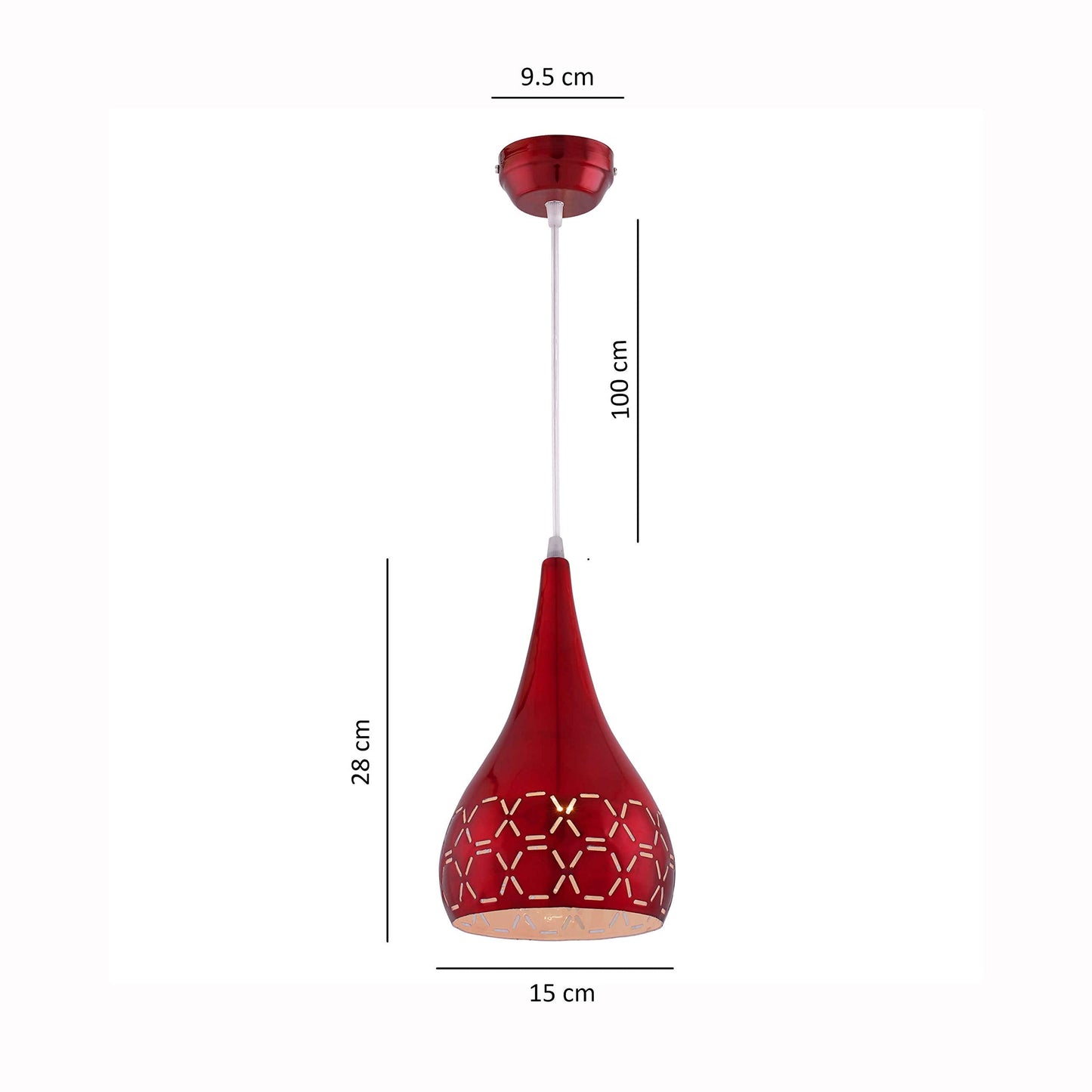 Homesake® Glossy Spining Top Hanging pendant Lamp, Ceiling Light (Green, Cross-Cut)