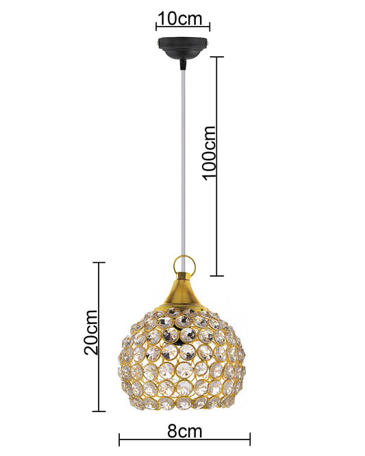 Crystal Hanging Pendant Half Globe