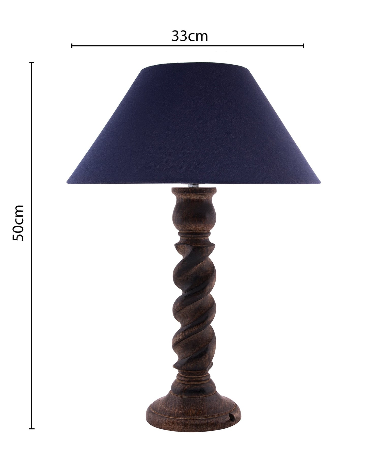 Classic Black Twister Table Lamp With Green Shade