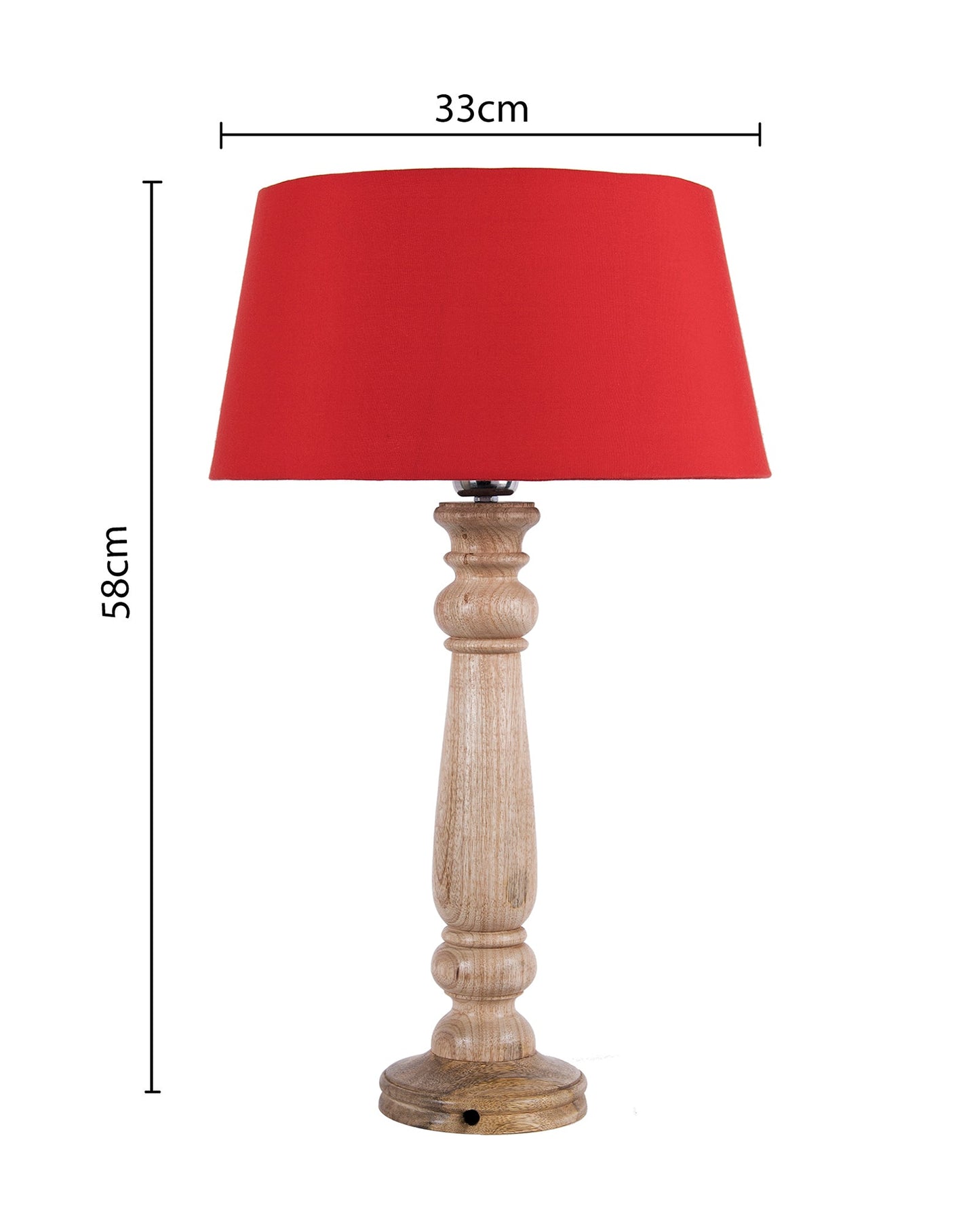Mabel Rustic Wood Table Lamp With Shade