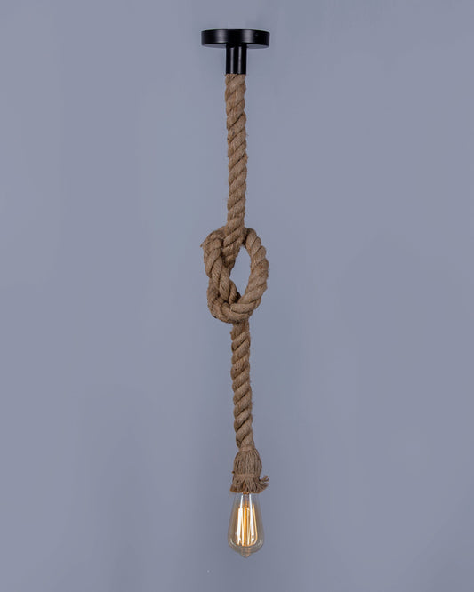 Edison lamp Rustic Rope hanging/pendant E27 Holder, Decorative, Hanging Light Vintage Retro Ceiling Light, Beige color. 1.2 Meter