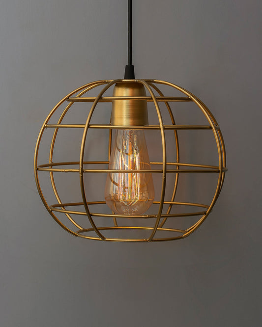 Golden Edison Filament hanging Classic Sphere, E27 hanging ceiling light for LED/filament bulb, decorative urban retro lighting