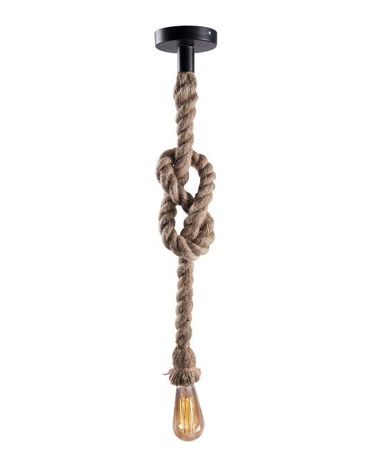 Edison lamp Rustic Rope hanging/pendant Vintage industrial loft, E27 Holder, Decorative cieling light, Beige color. 1.2 Meter (bulb not included)