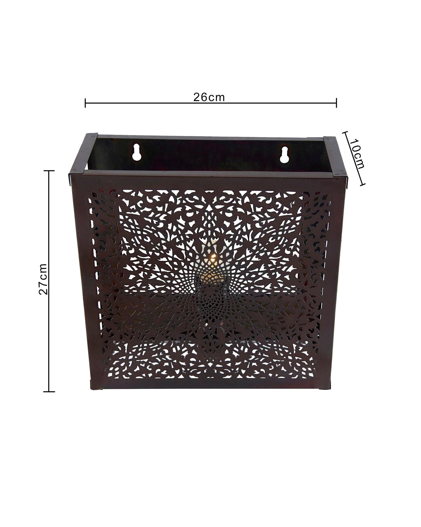 Oriental Square Wall Lamp Light Lampshade, Antique Moroccan Wall Sconce