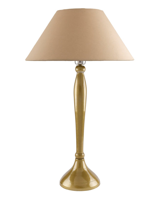 Royal Ovoid gold brushed lamp with shade