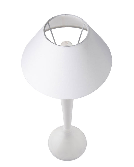 Glossy Black Royal Ovoid Aluminium Table Lamp With Cone Shade, Bedside, Living Room Study Lamp, Bulb Included