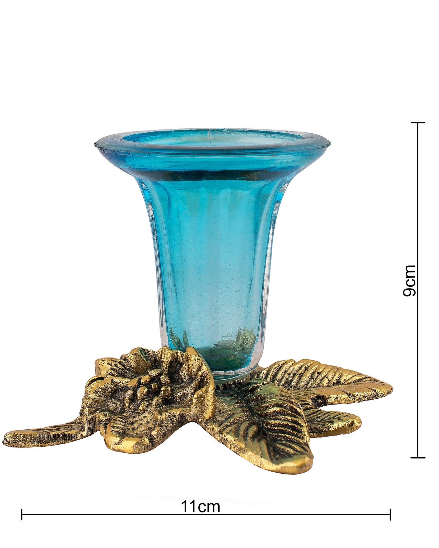 Antique Gold Candle Stand Grapevine, Diya Holder, Set of Two