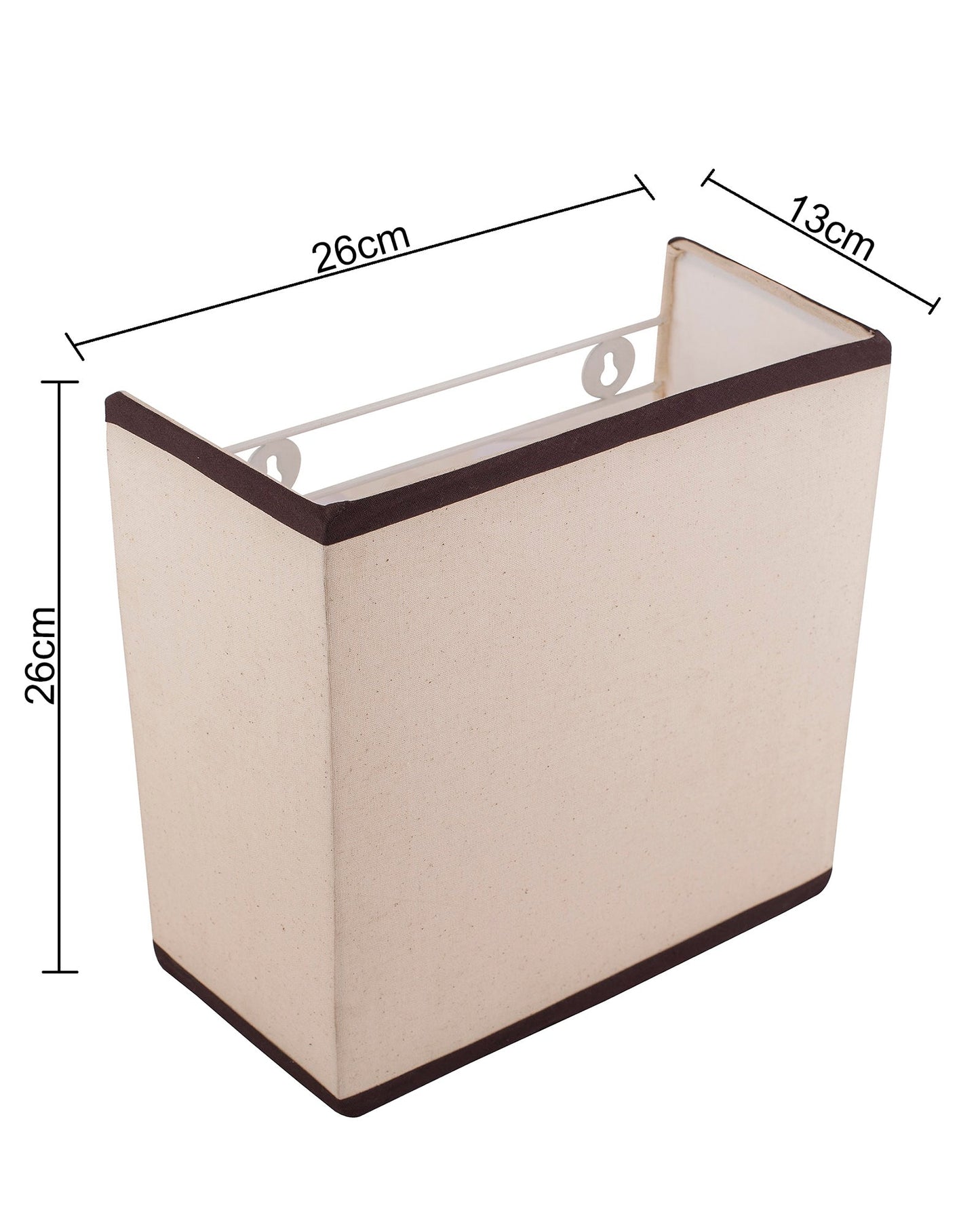 Wall Mounted Sconce Shade Lamp, Door Light E27, Khadi Fabric with dark brown stripes