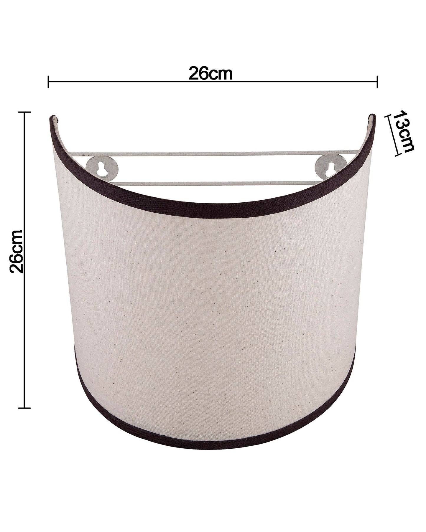 Wall Mounted Sconce Shade Lamp, Door Light E27, Khadi Fabric with Dark Brown Stripes, Taper Square, Modern Wall Light