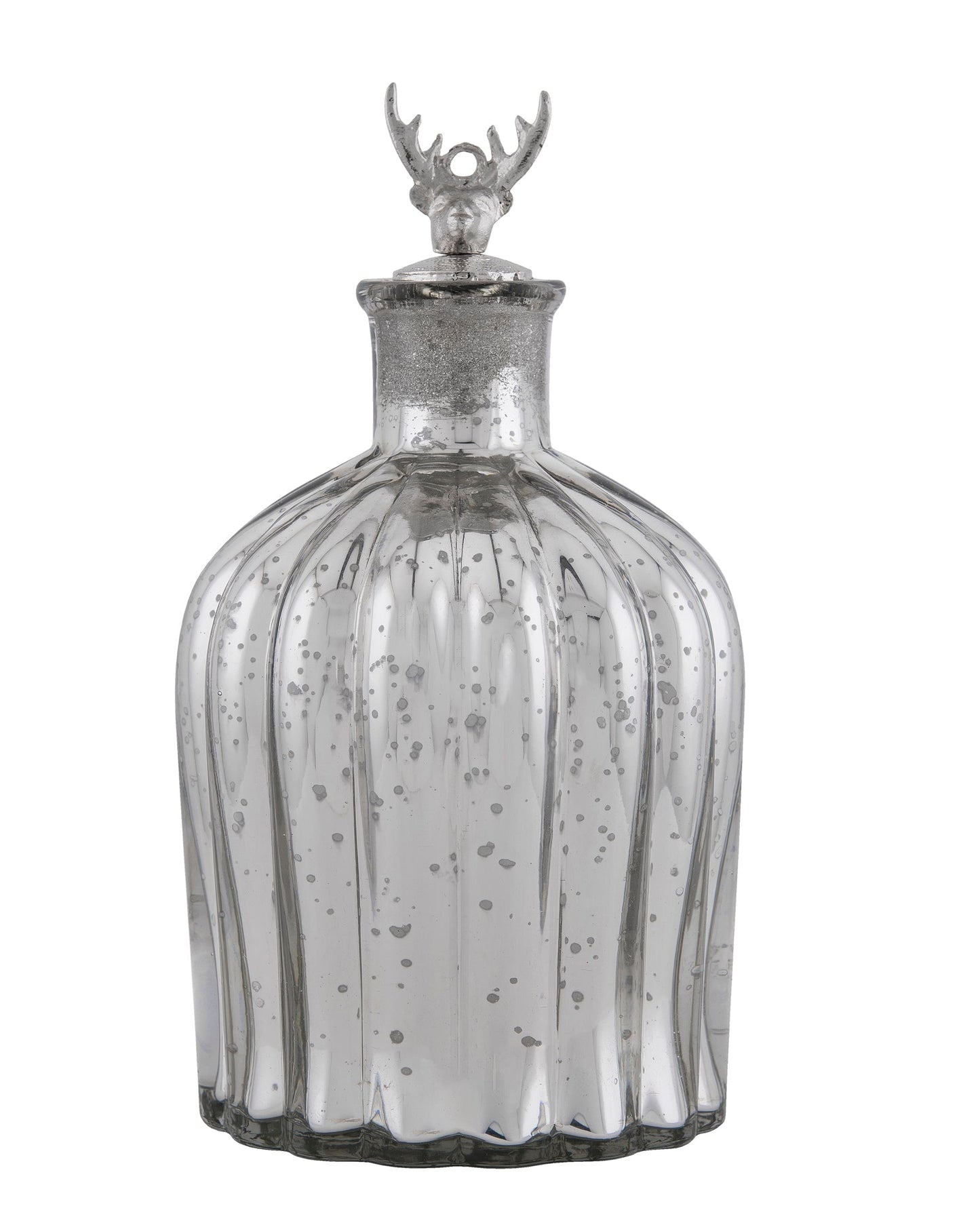 Mercury Silver Flat Base Bottle Copper Star String Lights , Warm White LED Fairy Lights