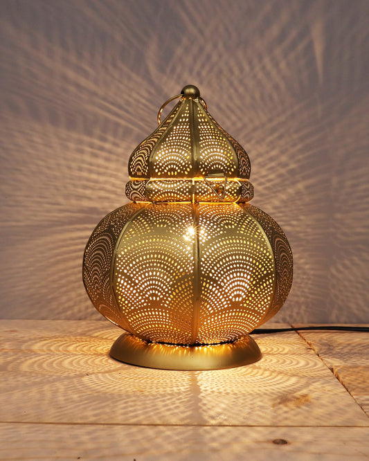 Turkish Desk Lamp Moroccan Decorative Bronze Antique Bohemian Mosaic Table Lamps for Living Room Dining Room Bedroom Large Metal Vintage Bedside Night Lamp