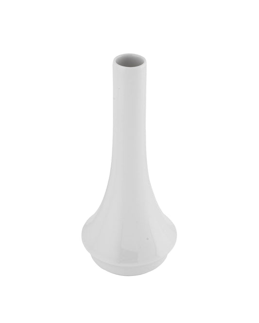 Fine Porcelain Flower Vase, White, Single