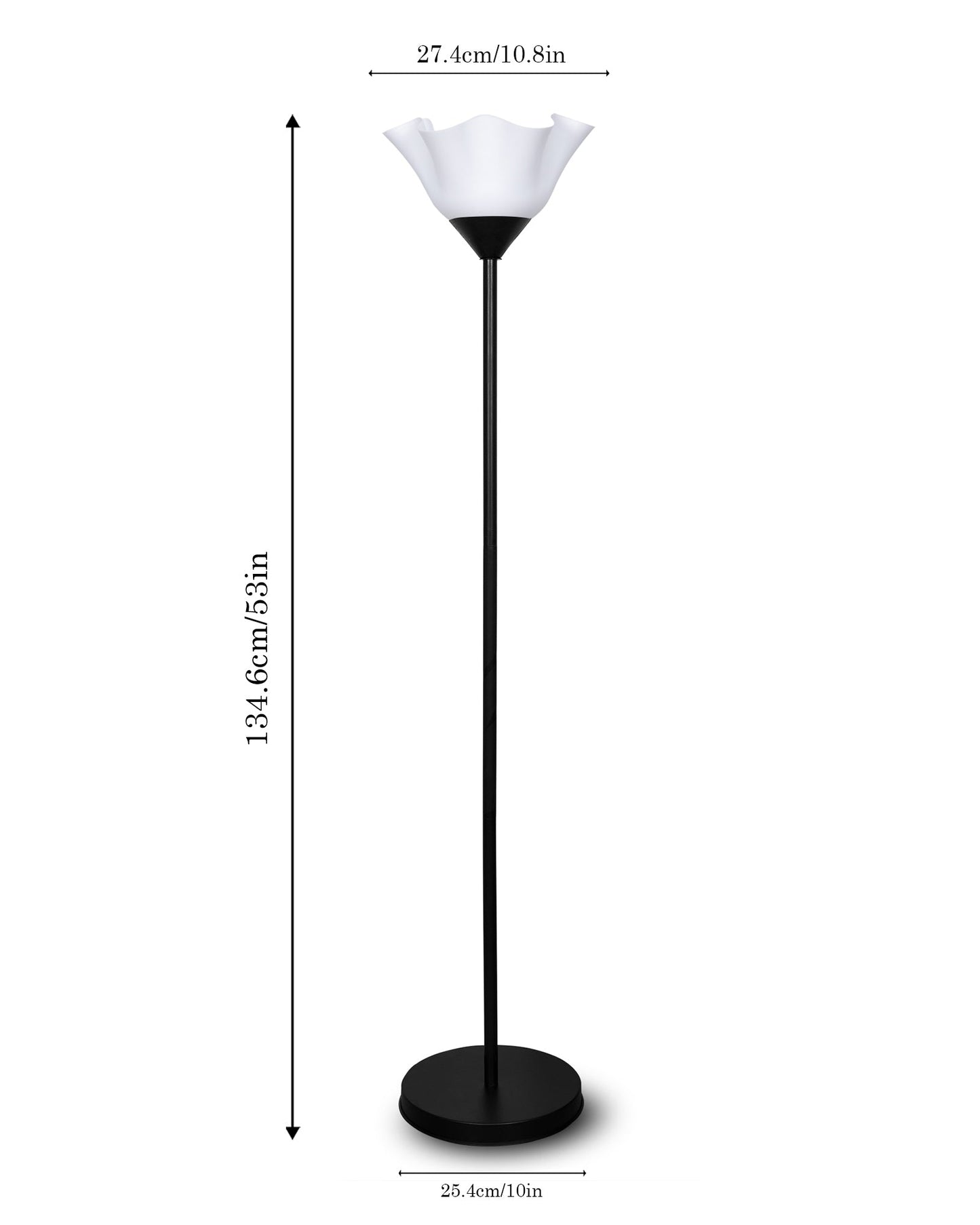 Sky Tulip Standing Lamps with Acrylic Shade,Modern Floor Lamp for Living Room, Bedrooms, Office Straight