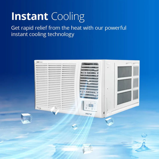 Voltas 1.5 Ton 3 Star, Turbo Mode Window AC (Copper Condenser, Anti-Rust Coating, Anti-Freeze Thermostat, Vectra PearL)