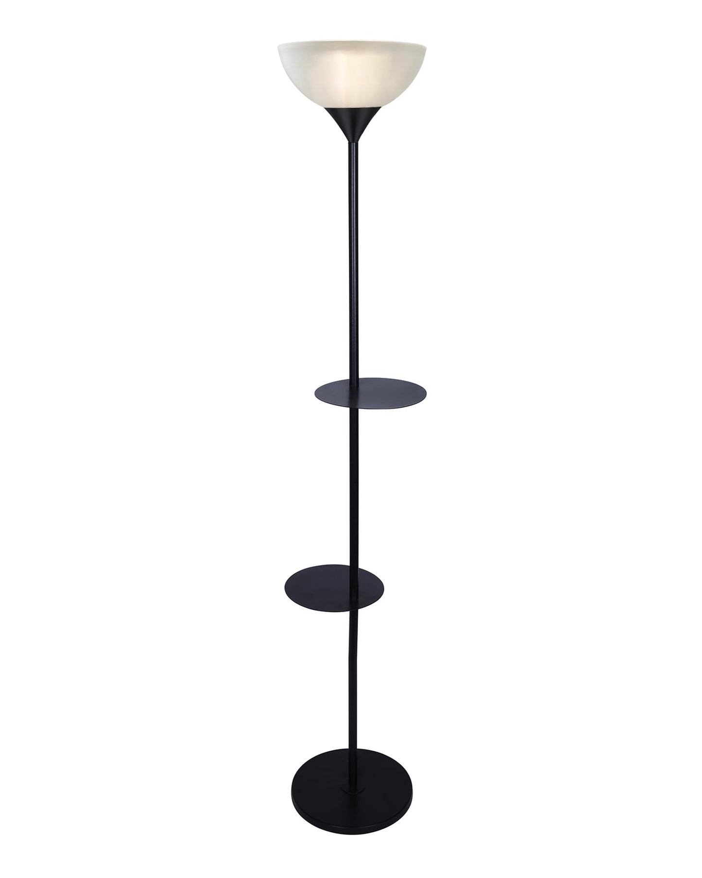 Homesake® Sky Dome Standing Lamps with Acrylic Shade | Modern Floor Lamp for Living Room, Bedrooms, Corner Lamp for Living Room | Standing Lamp (Duo Shelf)
