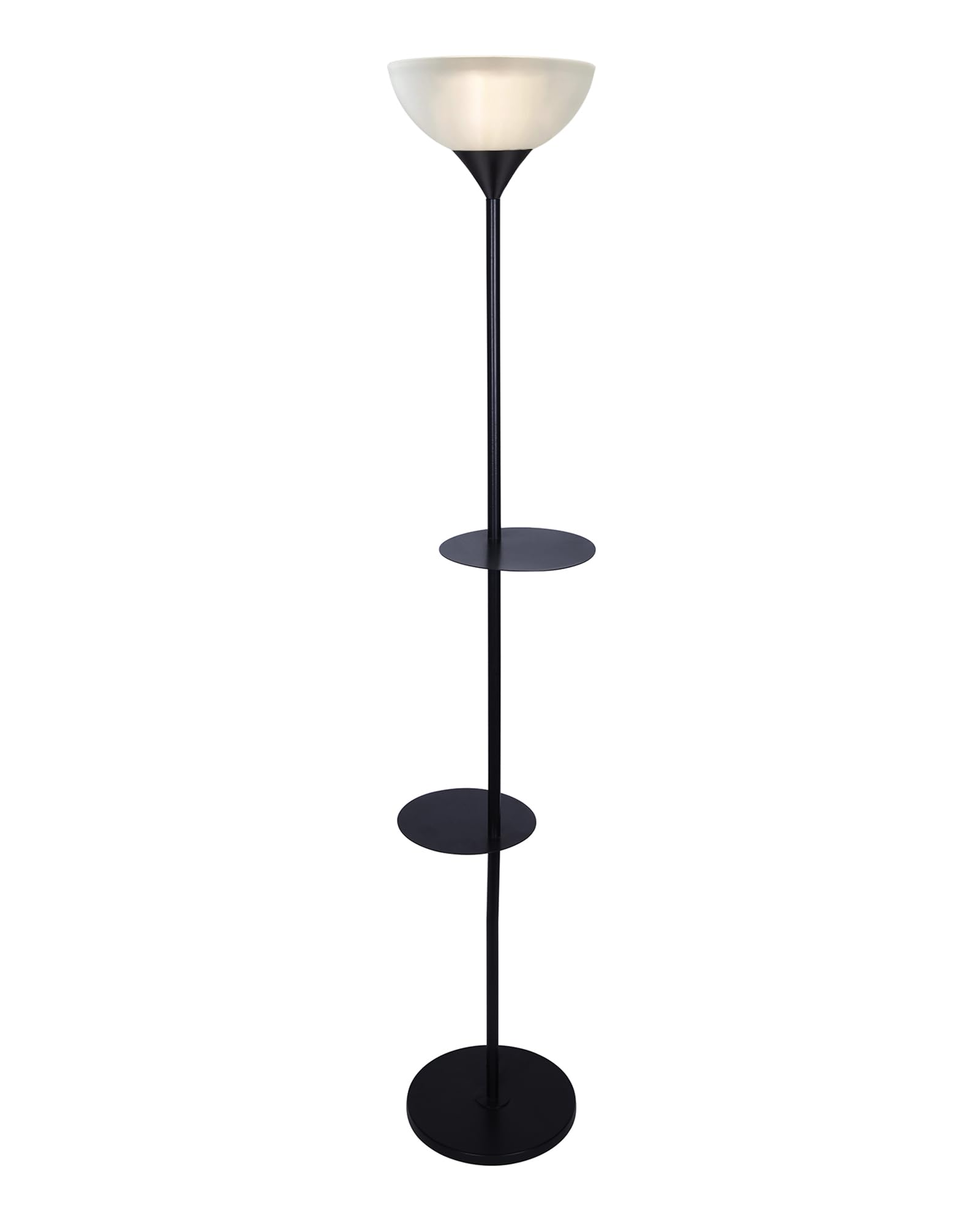 Homesake® Sky Dome Standing Lamps with Acrylic Shade | Modern Floor Lamp for Living Room, Bedrooms, Corner Lamp for Living Room | Standing Lamp (Duo Shelf)