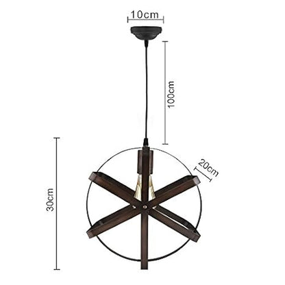 Industrial Globe Pendant Light, Vintage Metal Spherical Lantern Chandelier Ceiling Light Fixture, Antique Copper finish, E27 Filament edison retro country style