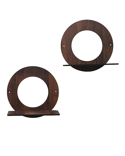 Wall Planters,Modern Succulent Planter Wood MDF Hanging Planter for Herb,Small Cactus Perfect for Balcony, Room and Patio Decor, Round set of 2