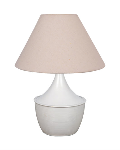 Bedside Table Lamp, Matt Black Metal Modern Lamp with Fabric Shade, Simple Side Lamp for Living Room,Bedroom,Home,Office Working, White Tulip, Turquoise Shade