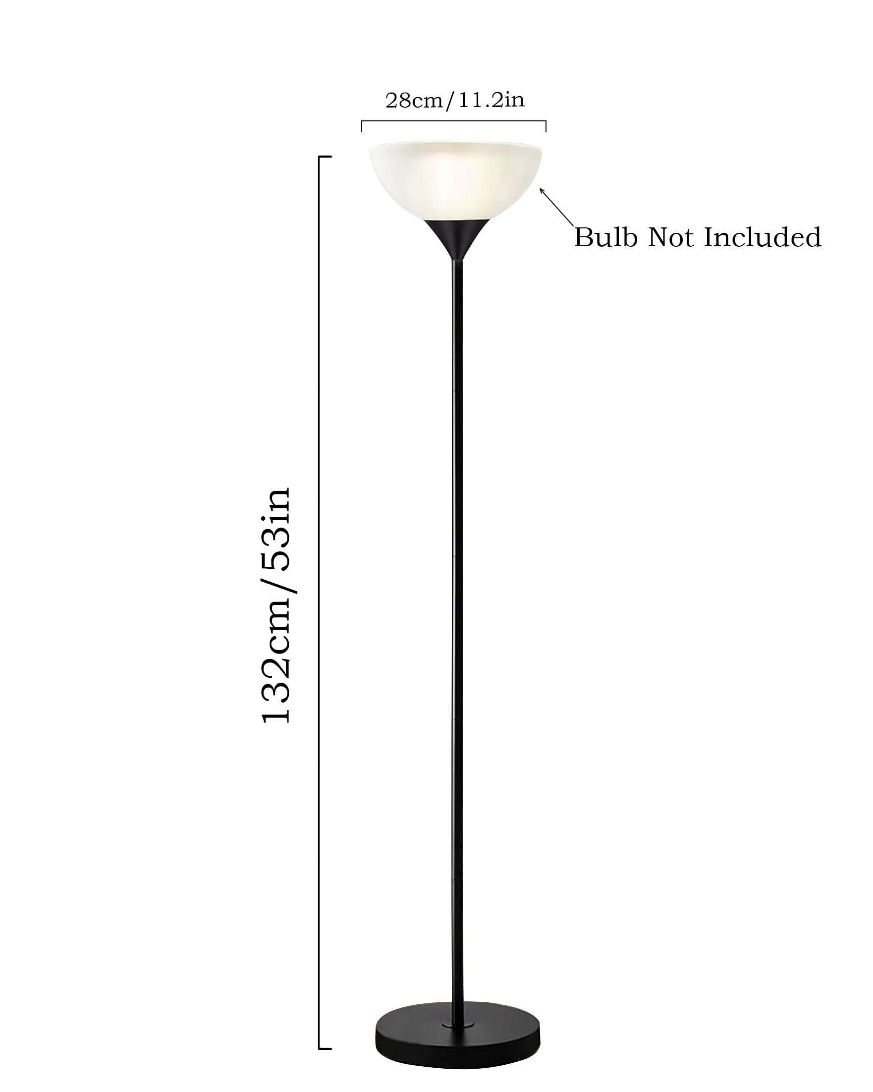 Homesake® Sky Dome Standing Lamps with Acrylic Shade | Modern Floor Lamp for Living Room, Bedrooms, Corner Lamp for Living Room | Standing Lampe (Straight)