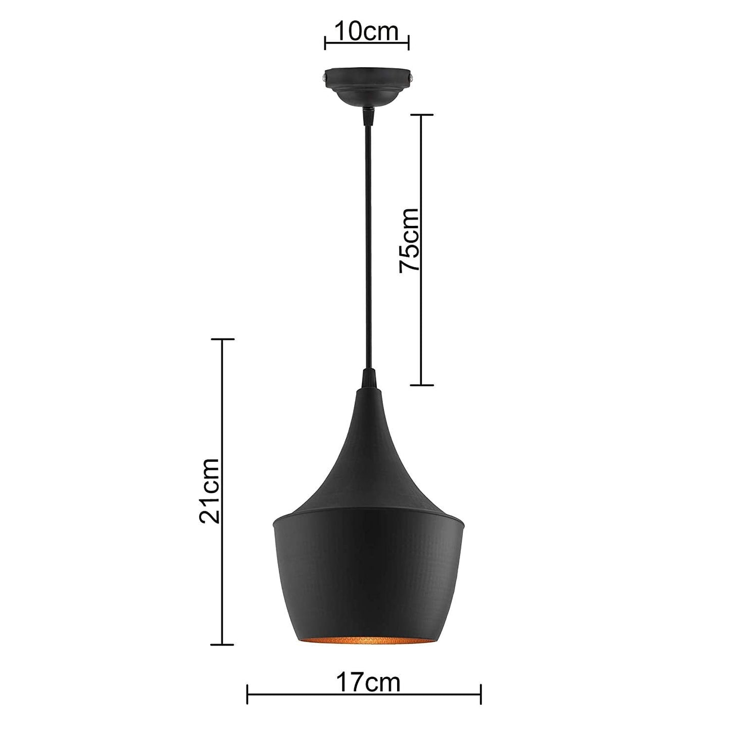 Homesake® E26/E27 Single Head Metal Pear Shade Pendant Vintage Hanging Ceiling Light, pack of 2