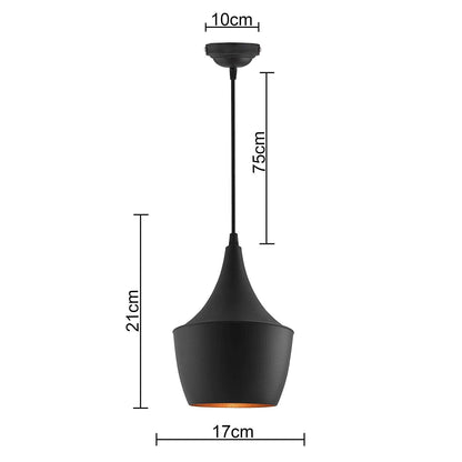 Homesake® E26/E27 Single Head Metal Pear Shade Pendant Vintage Hanging Ceiling Light, pack of 2
