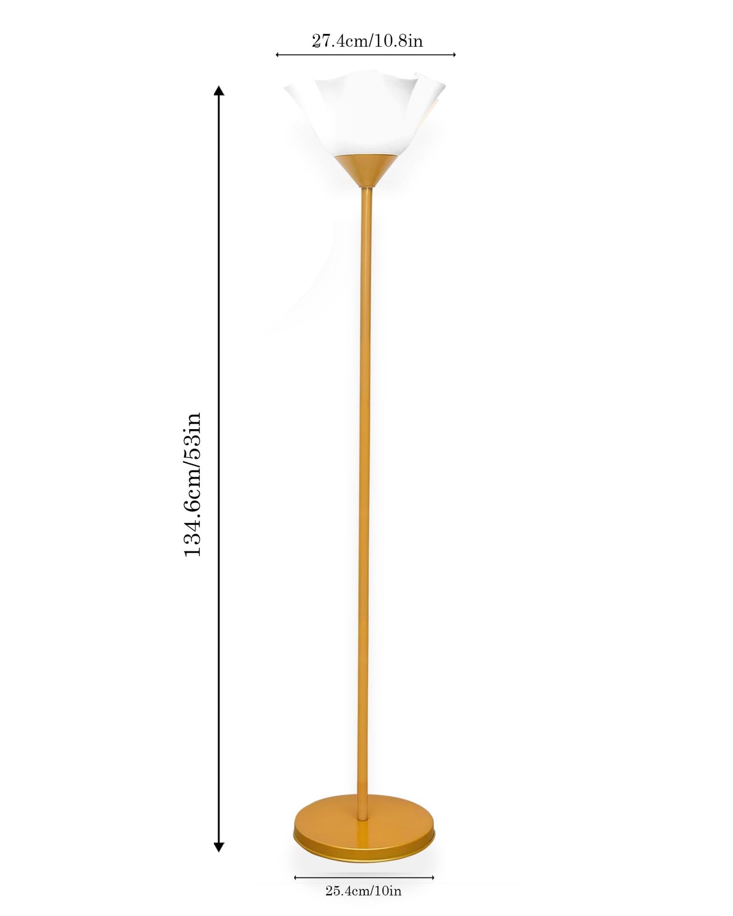Sky Tulip Standing Lamps with Acrylic Shade,Modern Floor Lamp for Living Room, Bedrooms, Office  Straight