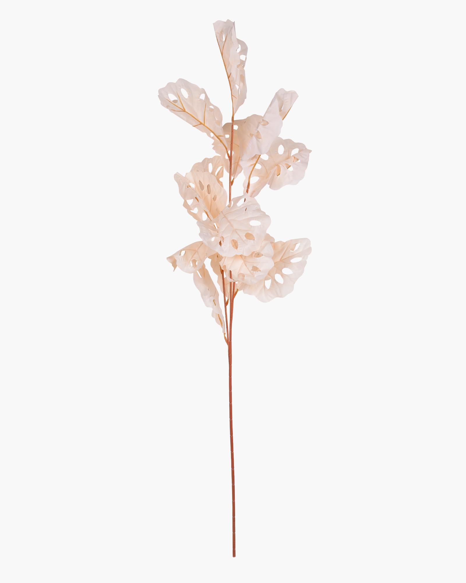 Homesake® Faux Long Monstera Leaf Stems, Set of 2 Artificial Branches with 5 Sticks Each, Pot Not Included, Decorative Plant for Vase, Tabletop, Living Room, Home Décor, Green