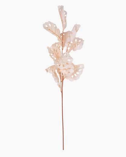 Homesake® Faux Long Monstera Leaf Stems, Set of 2 Artificial Branches with 5 Sticks Each, Pot Not Included, Decorative Plant for Vase, Tabletop, Living Room, Home Décor, Green