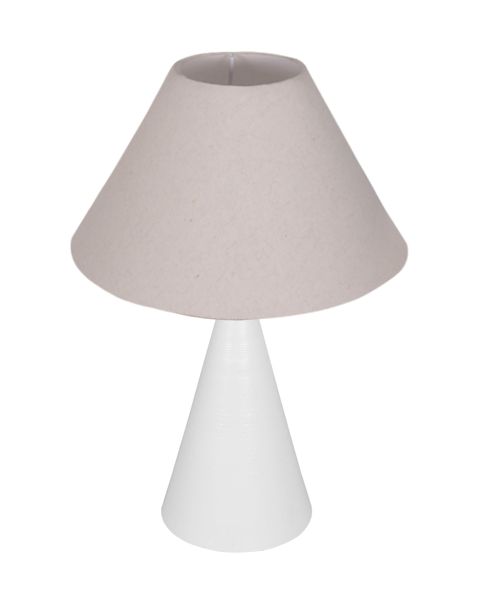 Bedside Table Lamp, Matt Black Metal Modern Lamp with Fabric Shade, Simple Side Lamp for Living Room,Bedroom,Home,Office Working, White Cone, Turquoise Shade