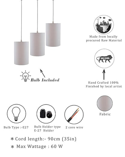 3-lights Linear Cluster Chandelie shade hanging Pendant Light, kitchen area and dining room light