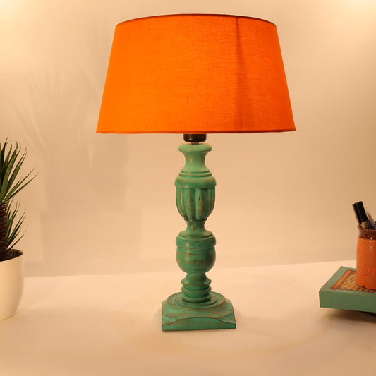 Homesake ® Rustic Algae French Trophy Carved Table lamp home decoration with Shade