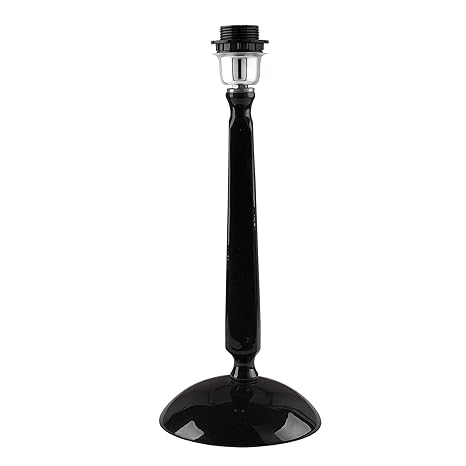 Glossy Black Cubist Aluminium Table Lamp With Drum Shade, Bedside, Living Room Study Lamp, Bulb Included