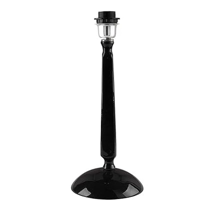 Glossy Black Cubist Aluminium Table Lamp With Drum Shade, Bedside, Living Room Study Lamp, Bulb Included