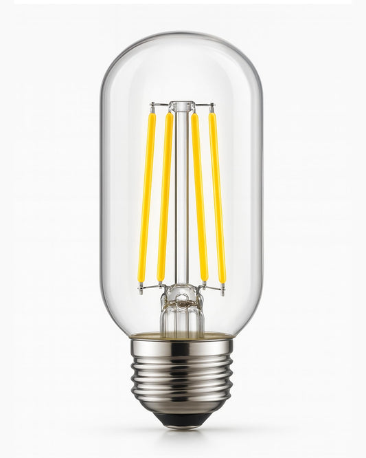 Homesake® T45 LED Filament Bulb 4W Warm White Vintage Tube Bulb for Home Décor, Pendant Lights, Wall Lamps & E27 Holder Fixtures | 360° Beam LED Light Bulb