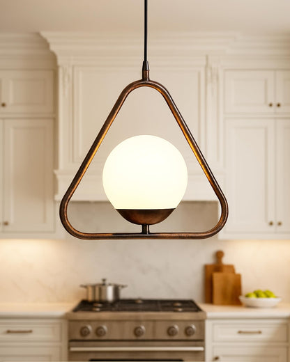 Homesake Chandelier For Living Room,Mid Century Modern Jhumar Lighting For Home Hall, Jhoomar, Chandelier For Living Room (Rubbed Bronze Triangle)
