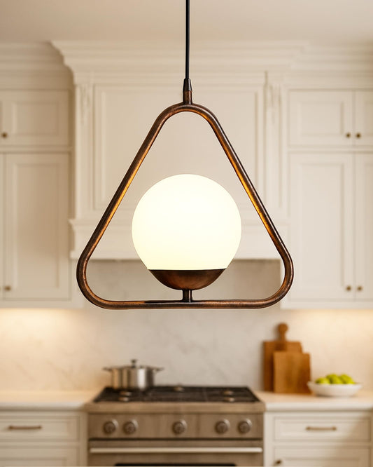 Homesake Chandelier For Living Room,Mid Century Modern Jhumar Lighting For Home Hall, Jhoomar, Chandelier For Living Room (Rubbed Bronze Triangle)