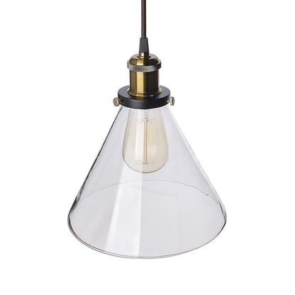 3-Lights Round Cluster Chandelier Modern Glass Cone Shaped Hanging Light, Antique Socket, E27 Holder, Decorative, Copper, URBAN Retro, Nordic Style