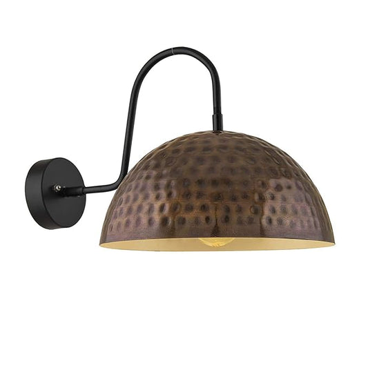 Rustic Antique Hammer 10" Wall Sconce Gooseneck Retro Wall Light Fixtures for Bedroom Nightstand, Barn Warehouse