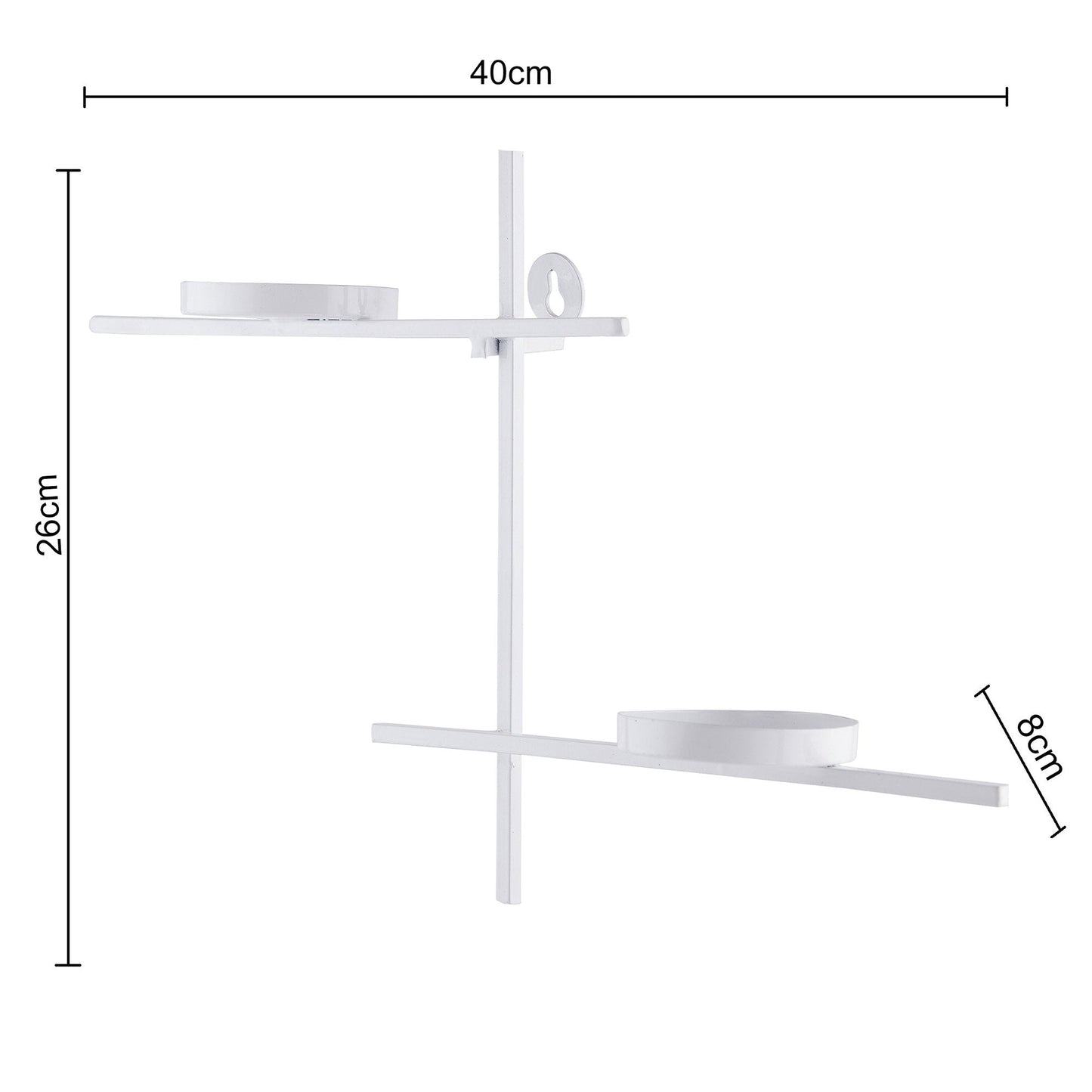 Homesake® White Scorching Ladder with Pair of Votive Green Wall Hanging Candle Tealight Holder, Set of 2