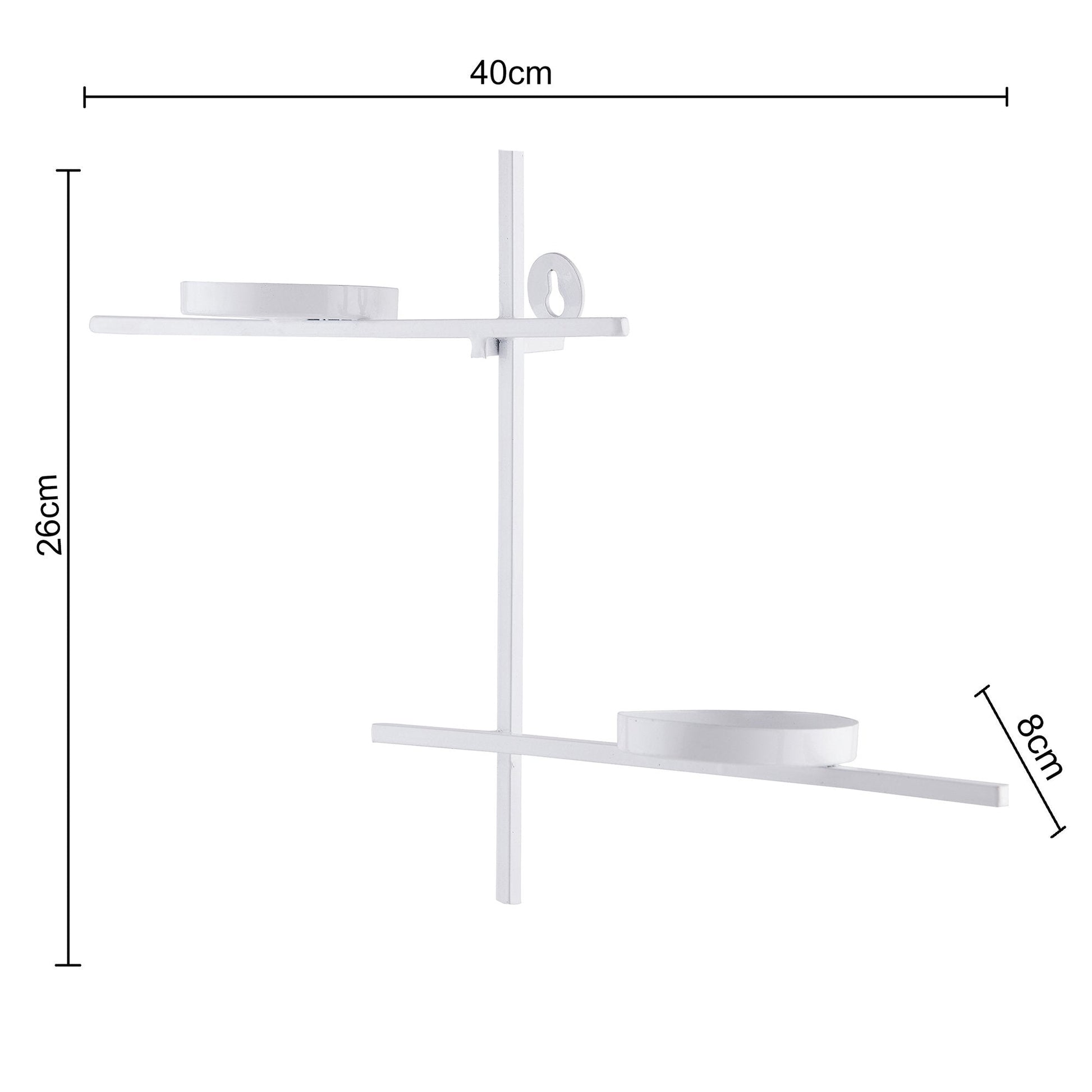 Homesake® White Scorching Ladder with Pair of Votive Green Wall Hanging Candle Tealight Holder, Set of 2