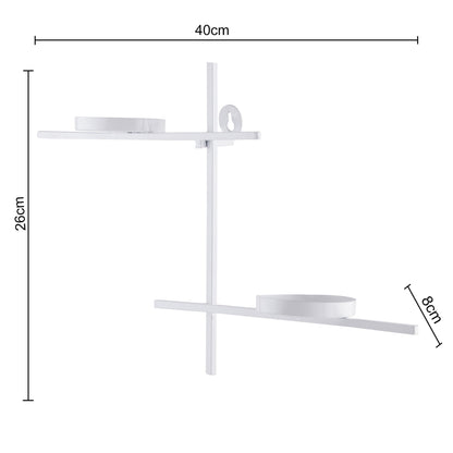 Homesake® White Scorching Ladder with Pair of Votive Green Wall Hanging Candle Tealight Holder, Set of 2