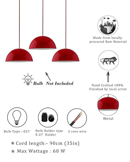 3-lights Linear Cluster Chandelier hanging Pendant Light, kitchen area and dining room light, LED/filament light