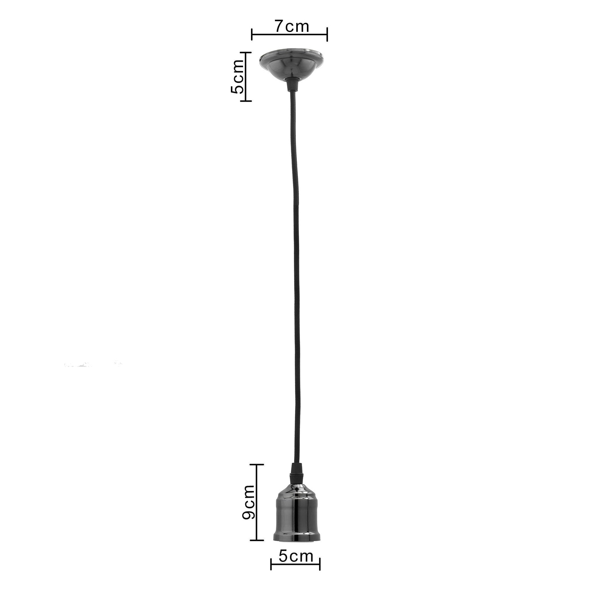 Homesake® Edison Filament Metallic Black Bronze Bulb Holder, Urban, Retro, Nordic Style, With Fixture, Set of 2