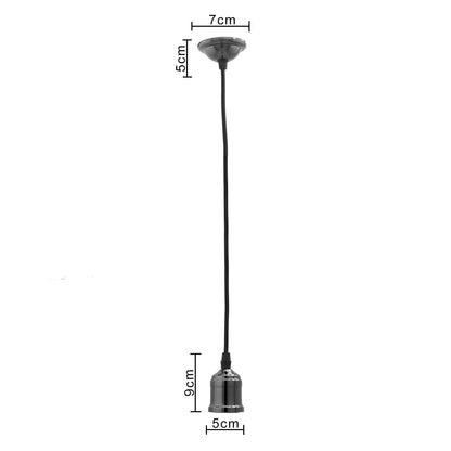 Homesake® Edison Filament Metallic Black Bronze Bulb Holder, Urban, Retro, Nordic Style, With Fixture, Set of 2