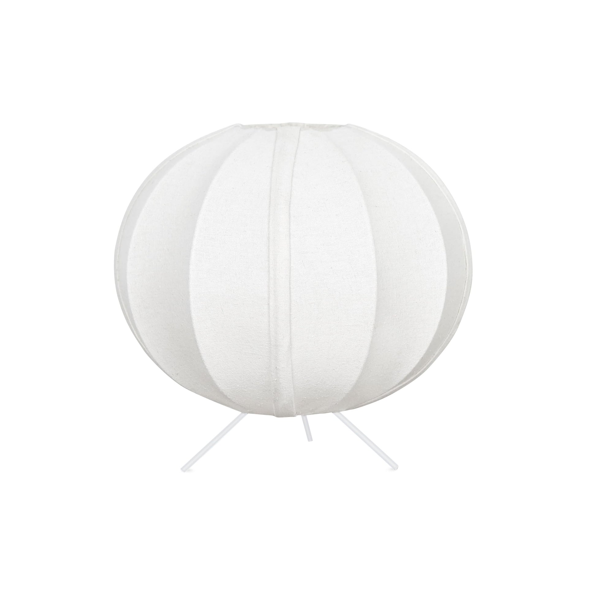Homesake® Traditional Style Design Living Room Silk Fabric Table Lamp for Home and Hotel Decoration Ball Shade Silk Restaurant Table Lamps White