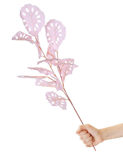 Homesake® Faux Long Monstera Leaf Stems, Set of 2 Artificial Branches with 5 Sticks Each, Pot Not Included, Decorative Plant for Vase, Tabletop, Living Room, Home Décor, Green