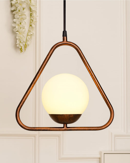 Homesake Chandelier For Living Room,Mid Century Modern Jhumar Lighting For Home Hall, Jhoomar, Chandelier For Living Room (Rubbed Bronze Triangle)