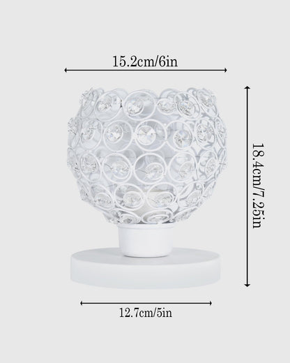 Semi Crystal Table Lamps Mood Lighting | Small Crystal Night Lamp Stylish Bedside Lamp Light | Unique Modern Decorative Desk Lamp for Bedroom Living Room, Pink